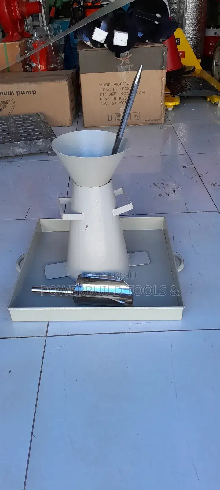 Slump Cone Test Apparatus for Testing Fresh Concrete