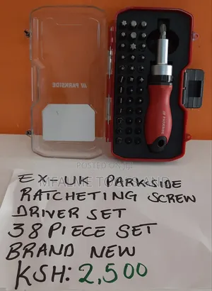 Ratcheting Screw Driver Set New Genuine Parkside Ex-Uk