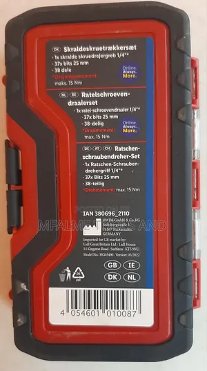 Ratcheting Screw Driver Set New Genuine Parkside Ex-Uk