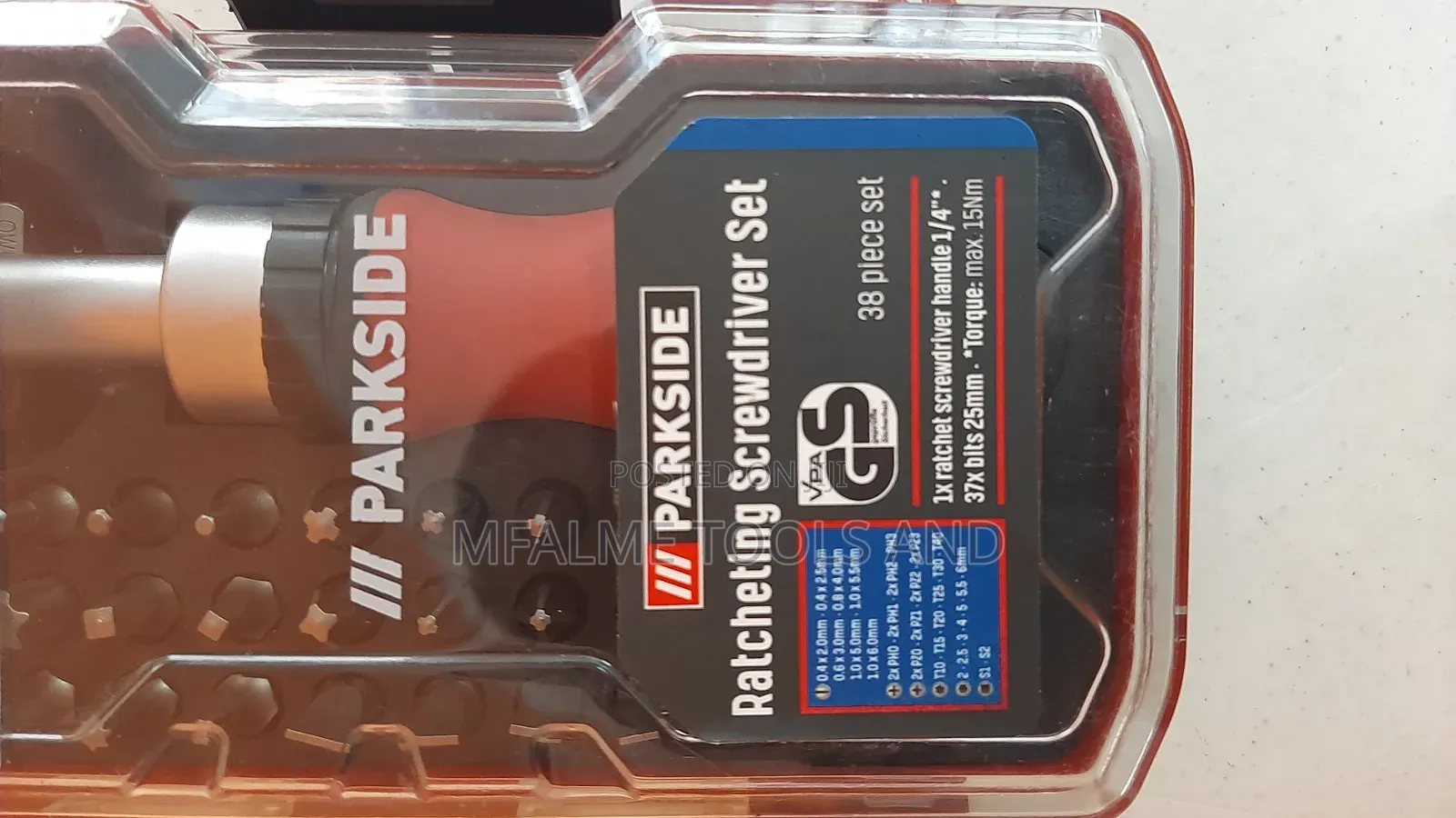 Ratcheting Screw Driver Set New Genuine Parkside Ex-Uk