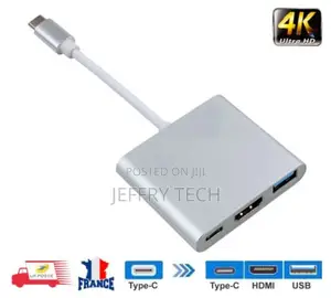 Type C to HDMI USB 3.0 USB-C Cable Adapter 3"" 1 HUB Macbook