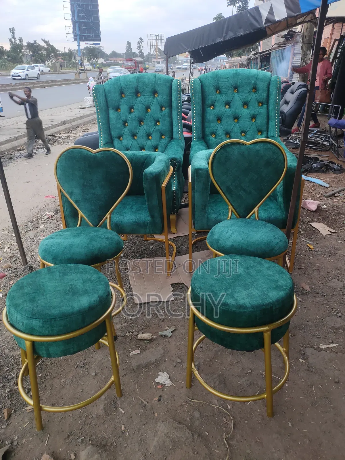 King Chair Plus Stools and Love Seats