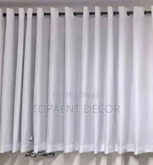 Kitchen Window White Plain Eyelates Curtains