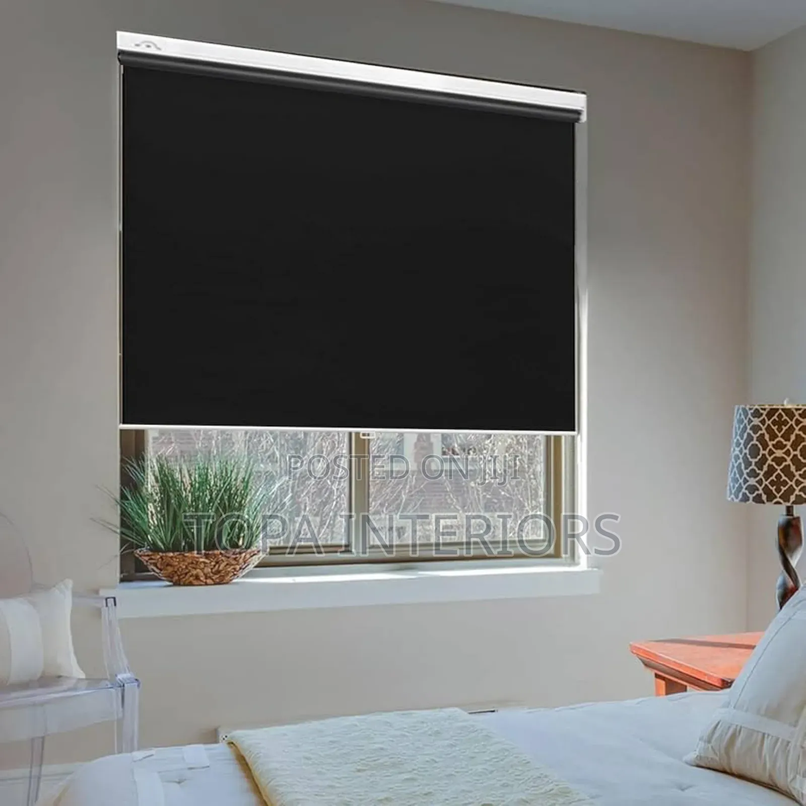 Black Office Roller Blinds for Total Privacy Blackout Blinds