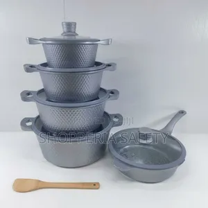 Bosch 11 Pc Cookware With Silicon Lid Covers- Grey