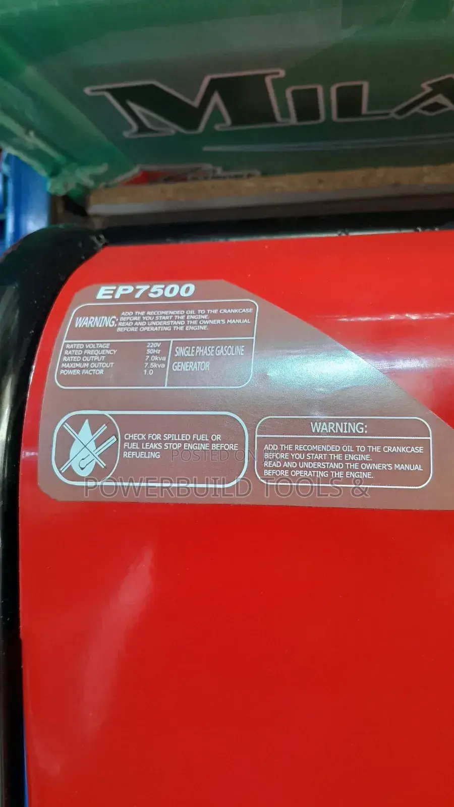 Honda Japan Manual Start 7.5kva