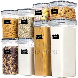 Eight Pieces (8 Pcs)Food/Pantry Storage Containers*