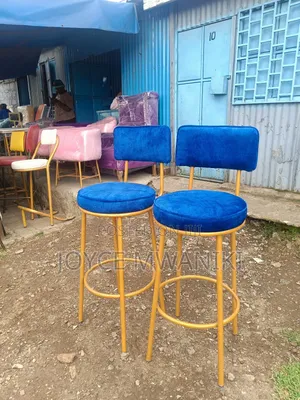 Counter Stool, or Bar Stool, Blue Colour 