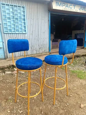 Counter Stool, or Bar Stool, Blue Colour 