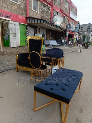 Pedicure Seat, Manicure Set, and a Wait Bench.