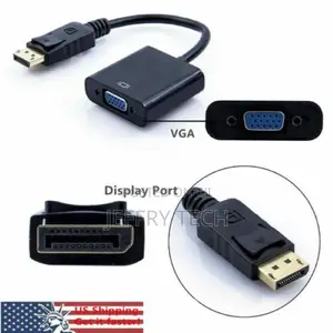 Display Port DP to VGA Adapter Cable Cord 1080P for Laptop D