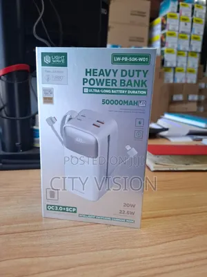 Lightwave Heavy Duty Powerbank 50000mah