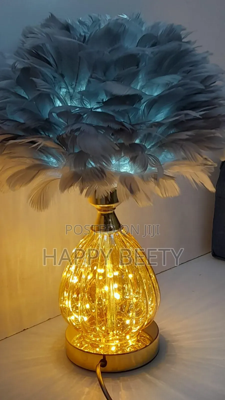 Crystal Feather Table Lamp/Bedside Lamp
