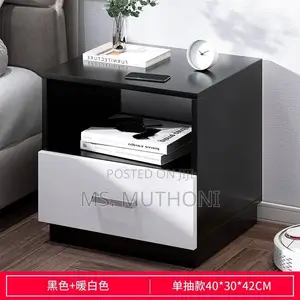 Minimalist Wooden Bedside Table With Drawer