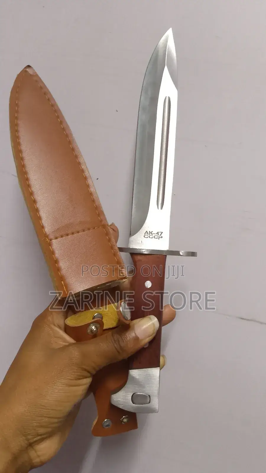 Ak-47 CCCP Sharp Kitchen Knife With Wooden Handle