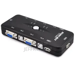 USB 2.0 KVM Switch 4 Port for Mouse Keyboard HUB VGA Monitor