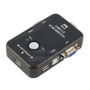 2 Port USB KVM VGA Switch With 2 Set Cable for Mouse Keyboar