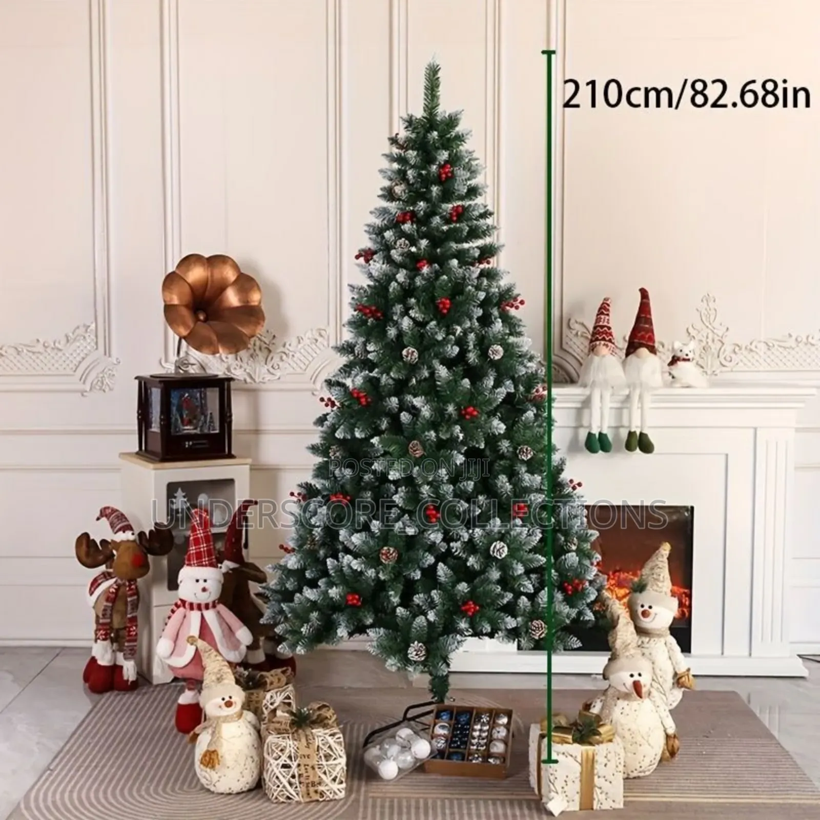 *Frosted Christmas Trees With Cones and Berries* .