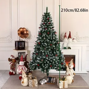 *Frosted Christmas Trees With Cones and Berries* .