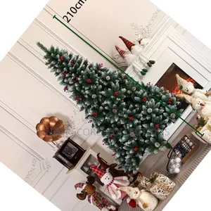 *Frosted Christmas Trees With Cones and Berries.