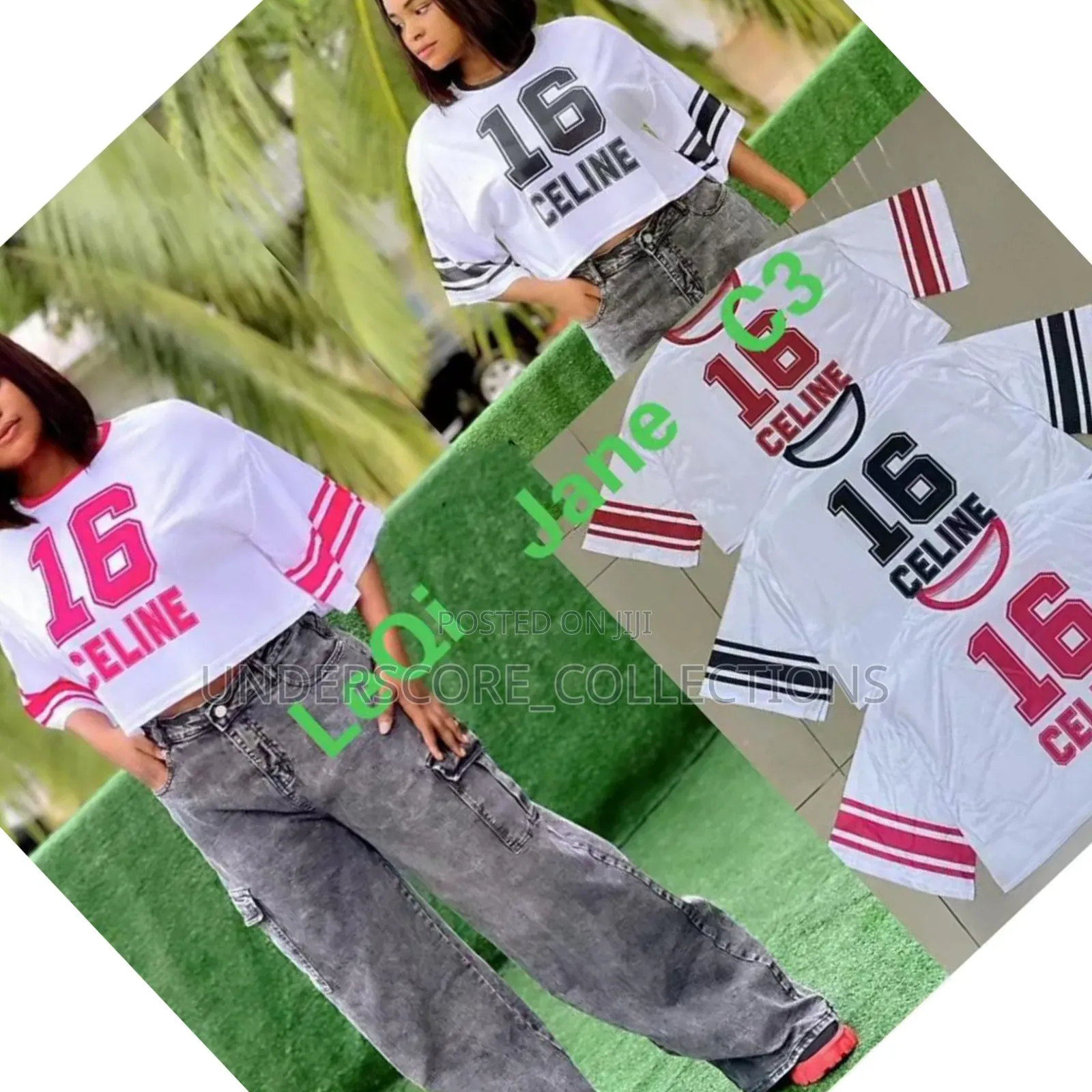Crop Top Jersey's.Size M-Xl