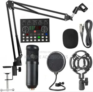 Bm800 Condenser Microphone With V8S Sound Card