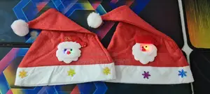 Santa Lights Christmas Hats for Kids and Adults