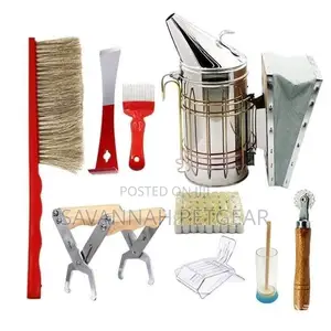 Bee Smoker Kit 9 PCS Bee Keeping Starter Kit for Beginner
