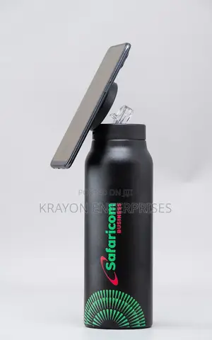 Thermal Flask With a Phone Holder