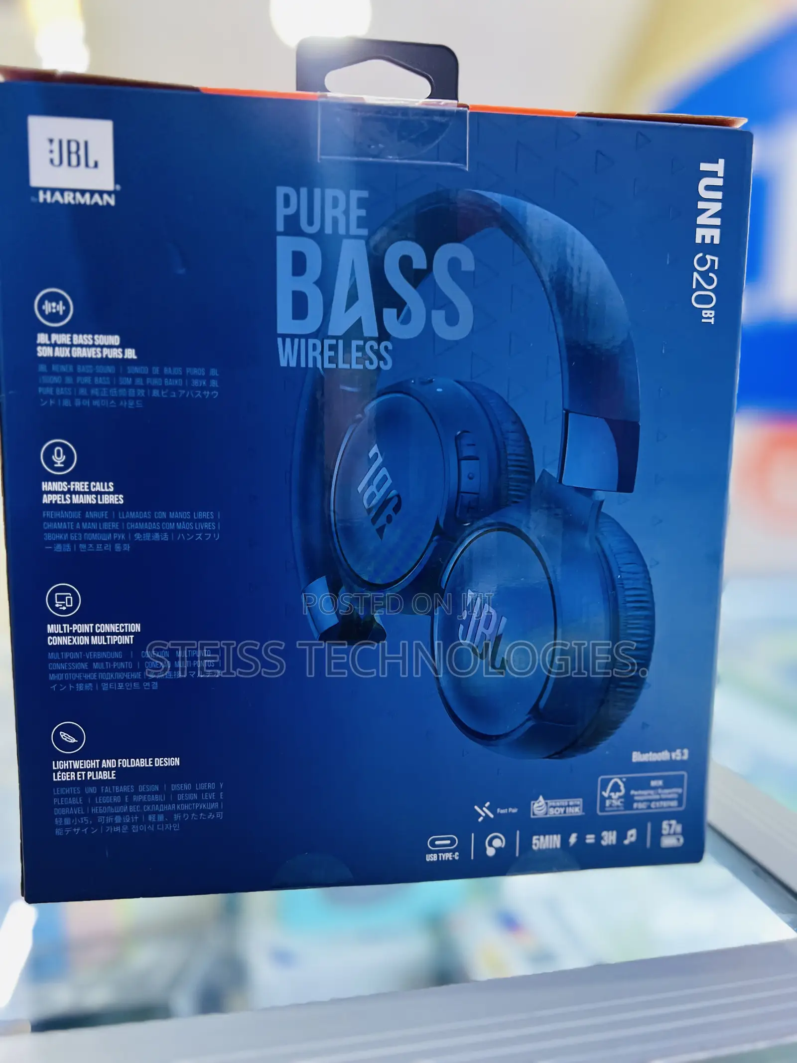 JBL Tune 520 Wireless Headphones