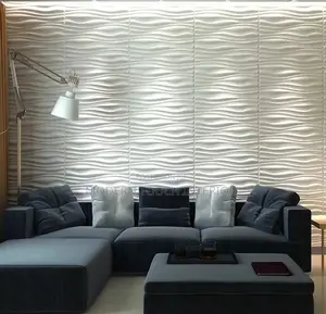 Textured White PVC 3D Wall Panels
