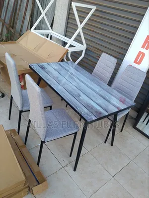 4 Seater Glass Top Dining Table