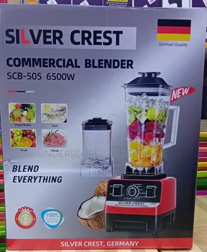 New Arrival Silver Crest Commercial Blender 6500W Single Jar