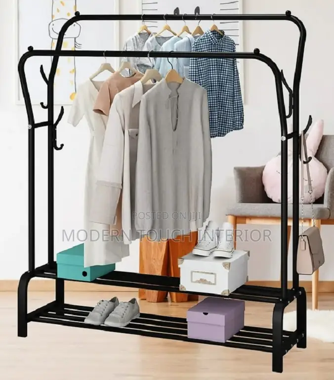 Clothes Rack With Stylish Shoe Storage