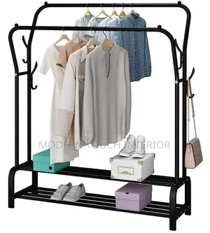 Durable Multi-Functional Cloth Rack With Shoe Storage