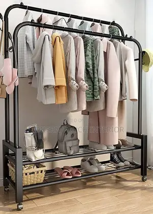 Multi-Tier Cloth Rack With Durable Shoe Organizer