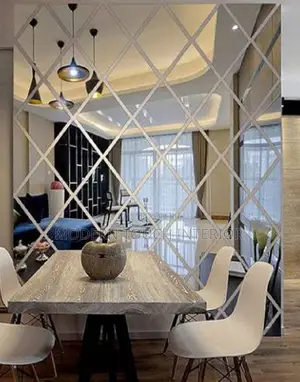 Modern Diamond-Shaped Acrylic Mirror