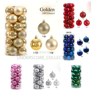  *24pcs Christmas Tree Decor Balls* 
 *Bauble Xmas *.