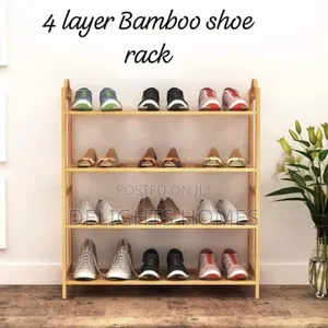 4 Layer Natural Bamboo Shoe Rack -Haw