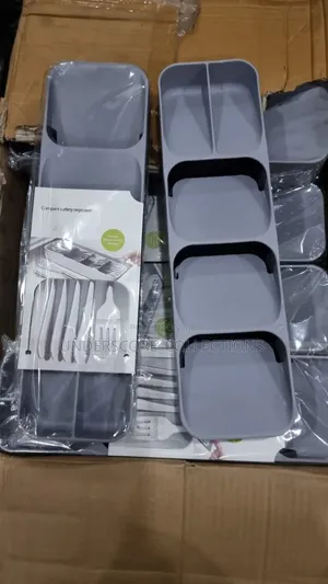 *5 Slot Compact Cutlery Organizer Now Available in Grey.