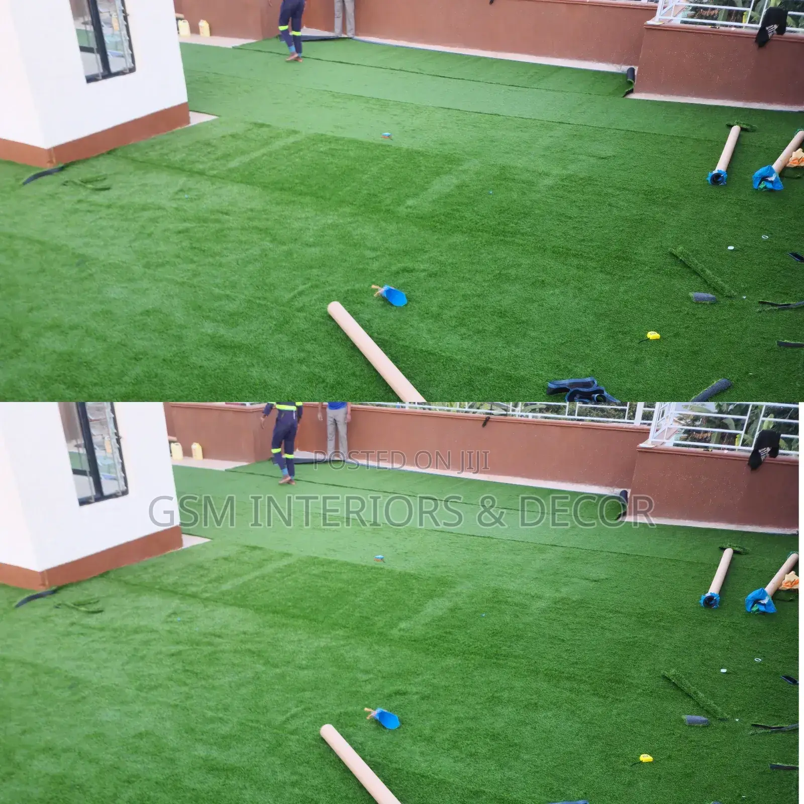 Rooftop Green Grass Fake Grass Carpets 2m