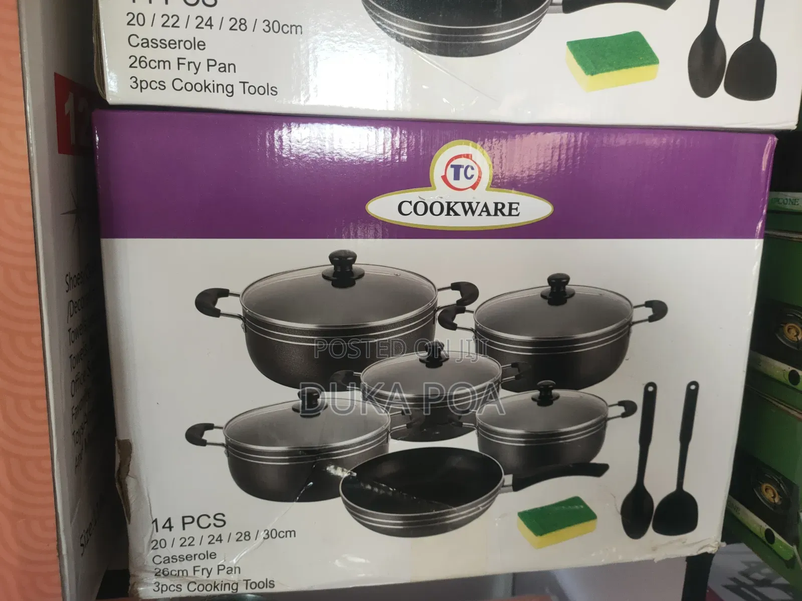 TC 14 Pieces Heavy Non-Stick Cooking Pot Sufuria Set