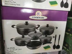 TC Cookware - 14-Piece Non Stick Pots and Pans Set