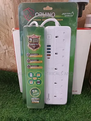 5way Extension Cable With USB and Type C Charger
