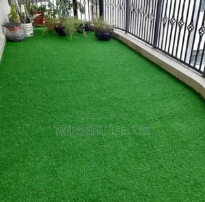 Flower Vase Balcony Artificial Grass Carpet