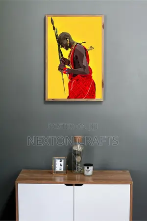 Wooden Picture Frame Masai Art