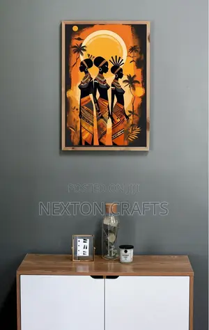 Wooden African Art Picture Frame Size A2