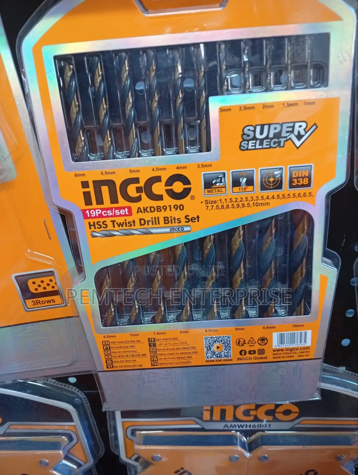 19pcs HSS Drill Bits