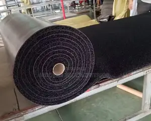 Black PVC Spaghetti Carpet for Modern Interiors