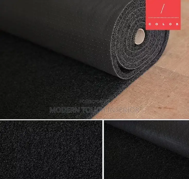 Non-Slip Black PVC Spaghetti Carpets